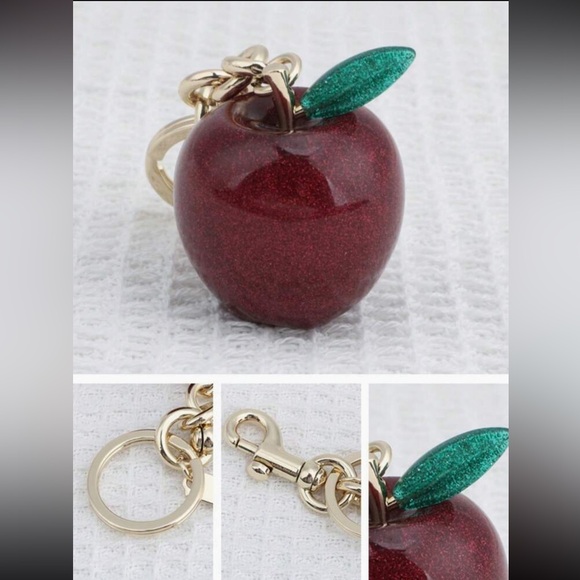 🍎Apple w/Green Leaf Purse Charm🍎 - Picture 4 of 6
